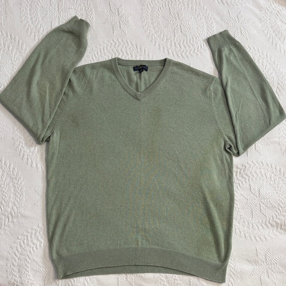 Club Room Sage V-Neck Sweater - Picture 1 of 3